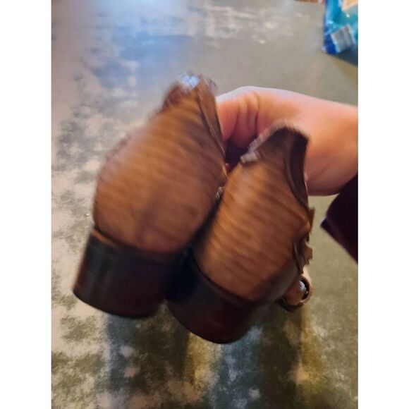 Freebird by Steven Arrow Open Toe Stone Brown Bootie Sandals sz shoes sz 7 - Picture 4 of 6